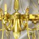 Grand Lustre en Bronze Doré style Directoire Dix Lumières Lucien Gau