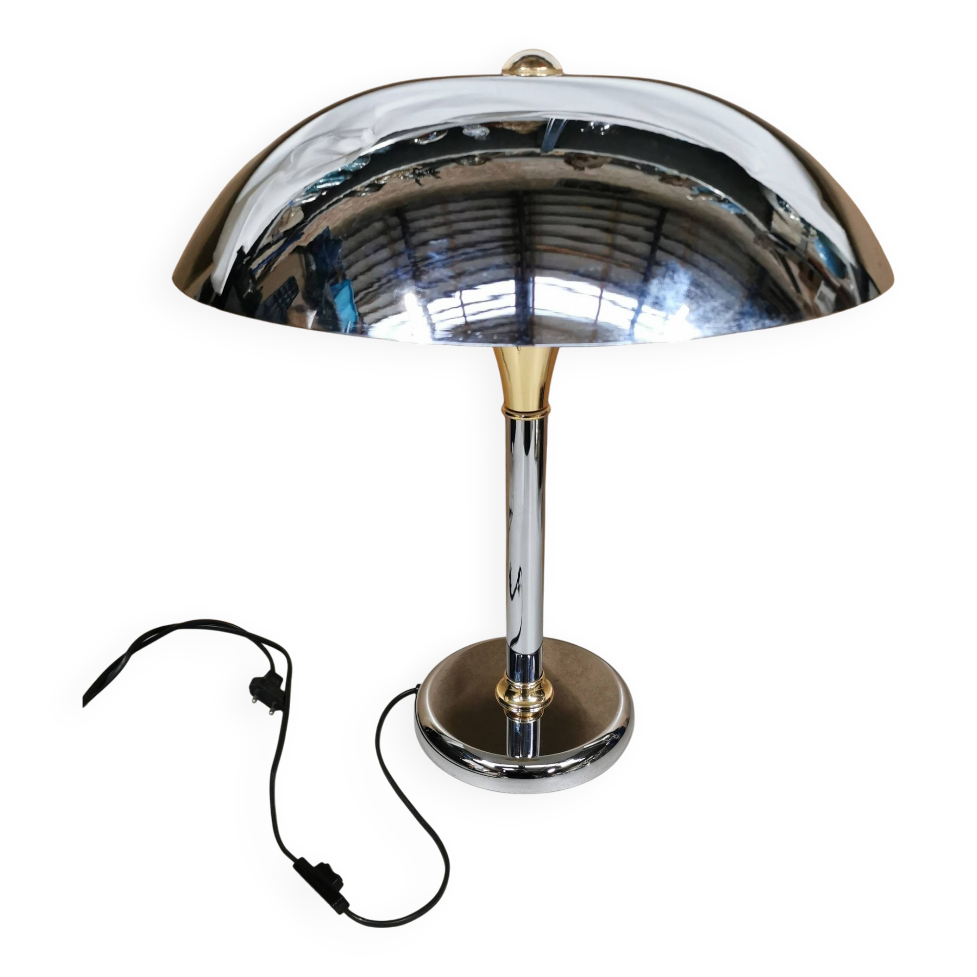 Swann Design Chrome Desk Lamp Vintage Mushroom Liner Lighting