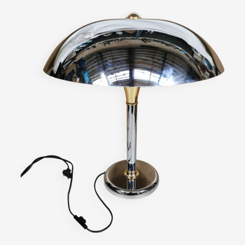 Lampe de bureau Chrome Design Swann Luminaire Paquebot vintage Champignon