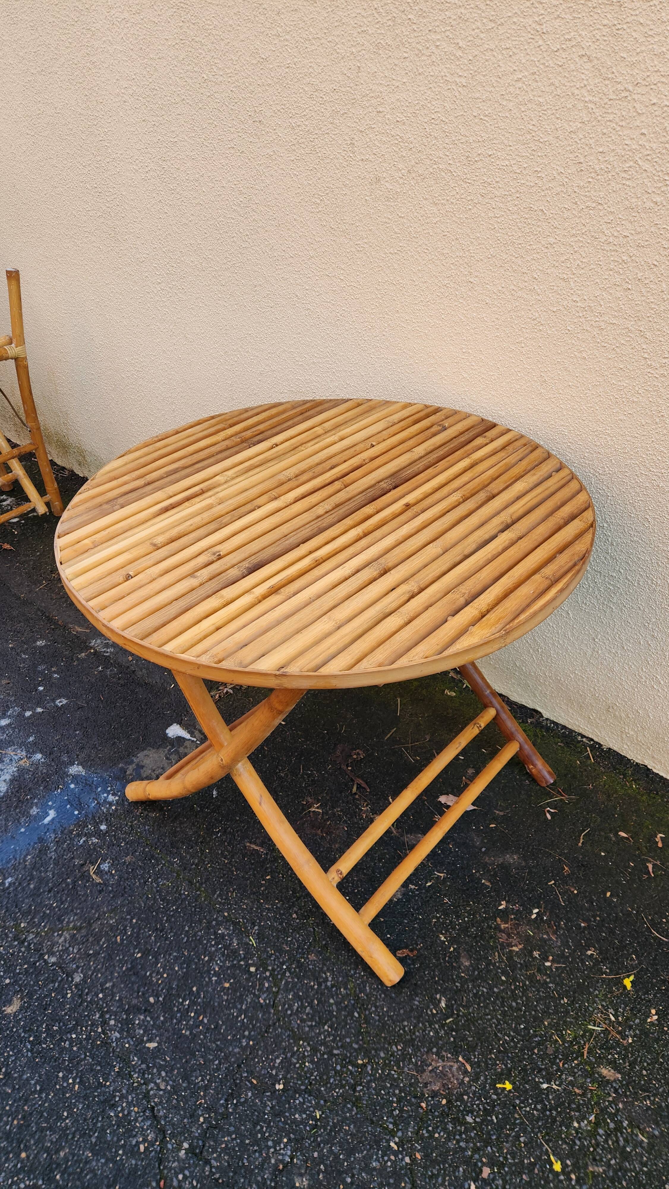 Bamboo table and chair set