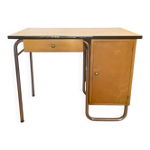 Vintage Tubular School Desk - 1960s Sleigh Legs