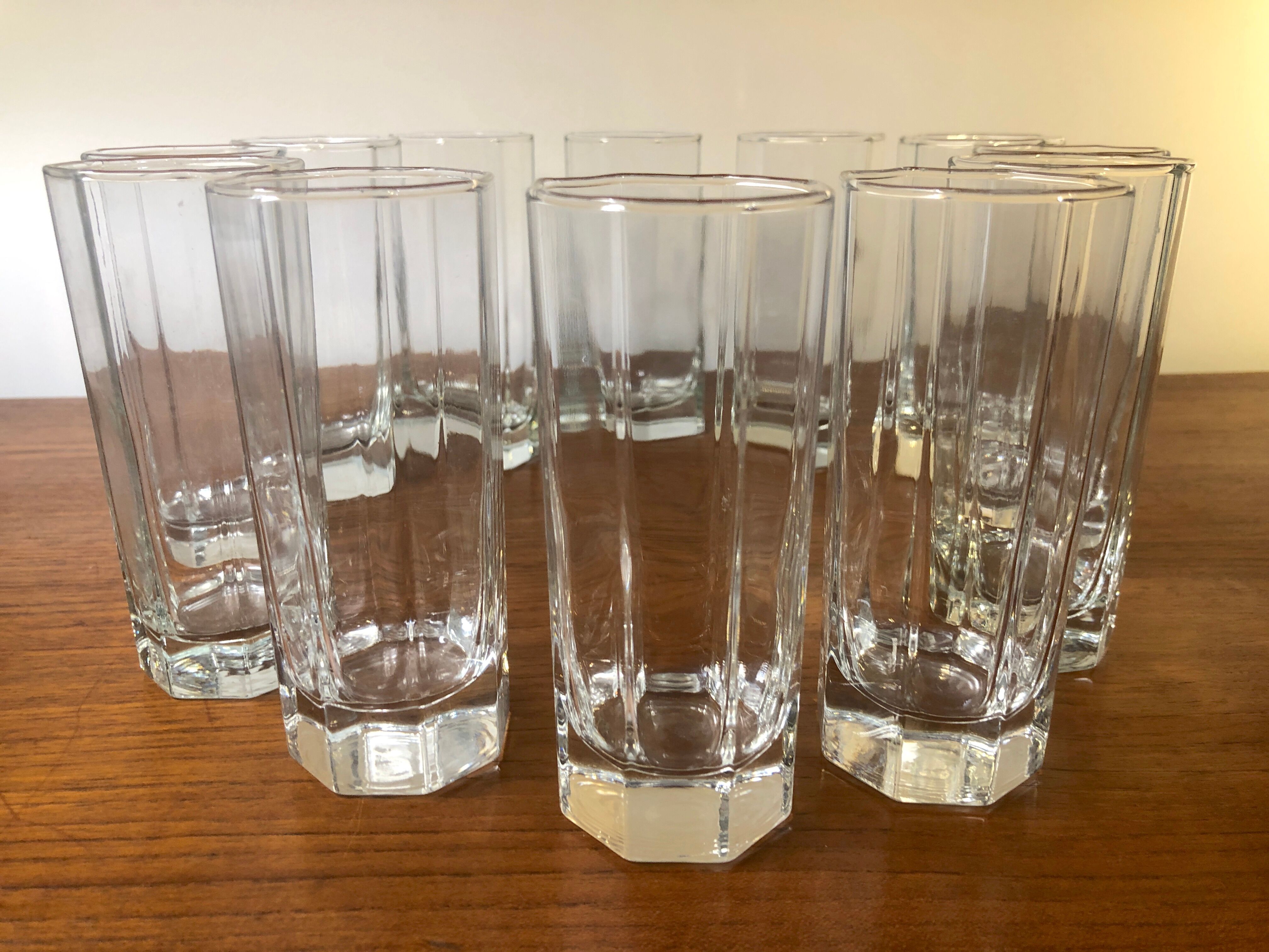 Glasses Aperitifs in transparent vintage glass Octime