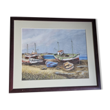 Tableau bateaux à marrée basse