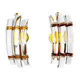 Pair of Venini wall lamps, Italy, 1970