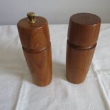 Teak salt and pepper shaker, Scandinavian style year 70s