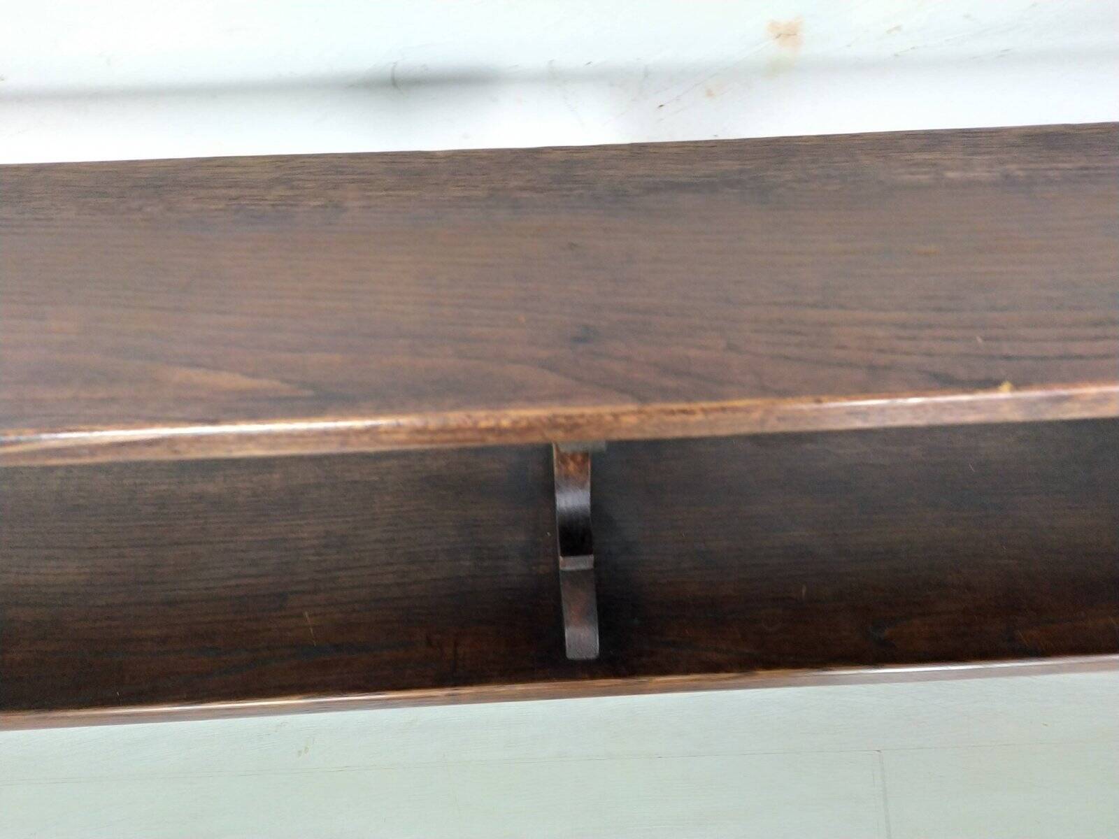 Rustic oak wall shelf