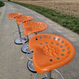 Set of 4 bar stools by Etienne Fermigier for MIRIMA