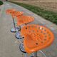 Set of 4 bar stools by Etienne Fermigier for MIRIMA