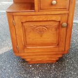 Bedside art deco solid oak