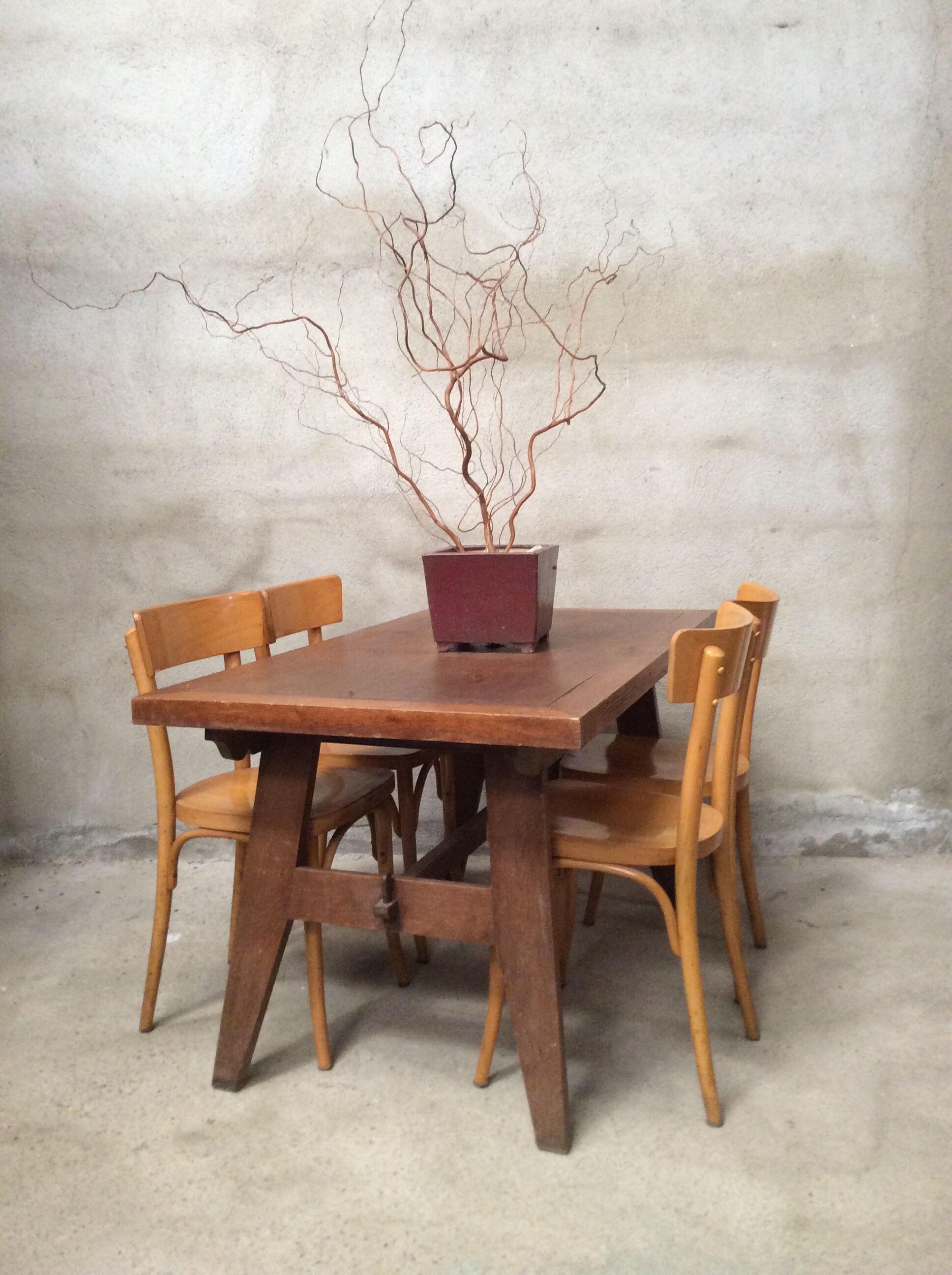 René Gabriel 1950 oak dining table