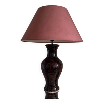 Charolles tortoiseshell earthenware lamp from the 80s