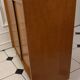 Vintage shoe cabinet with compass legs