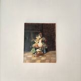 Oil painting on canvas still life signed