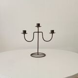 Vintage brutalist wrought iron chandelier