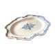 Flat oblong faience eighteenth - blue camaieu