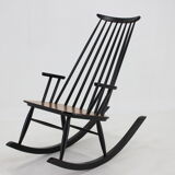 1960s Varjosen Puunjalostus beech rocking chair, Finland