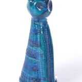 Rimini Blue cat made of ceramics by Aldo Londi,1960