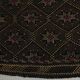 Tapis Kilim Vintage Noir et Brun à Motifs Géométriques, 183x297 Cm
