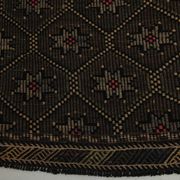 Tapis Kilim Vintage Noir et Brun à Motifs Géométriques, 183x297 Cm