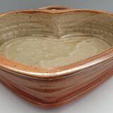 Heart-shaped mould in stoneware from La Borne, signed Bottani Dechaud
