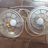 Vintage opaline suspension duo
