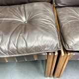 1980s Modular Leather Sofa by TON, Czechoslovakia