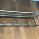 Large Aluminium Wall Coat Rack with Ten Hooks and Luggage Rack