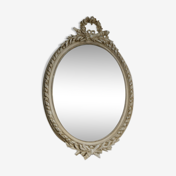 Oval mirror style Louis XVI 63x100cm