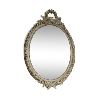Oval mirror style Louis XVI 63x100cm