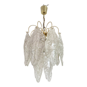 Lustre en feuilles de Murano, années