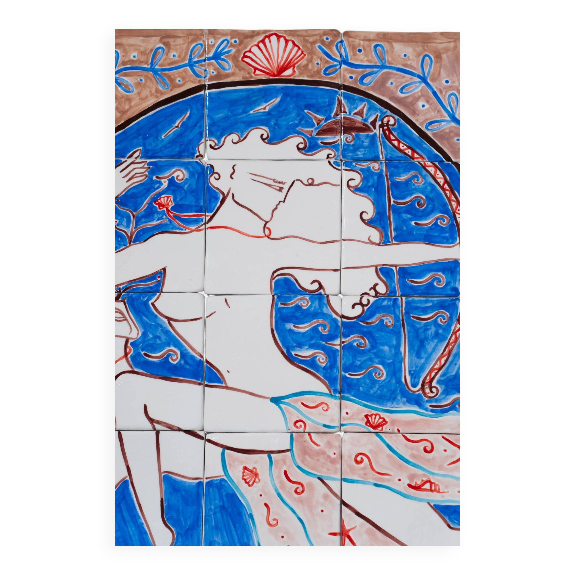 La Chasseresse - Peinture en mosaïque 39 cm x 52 cm