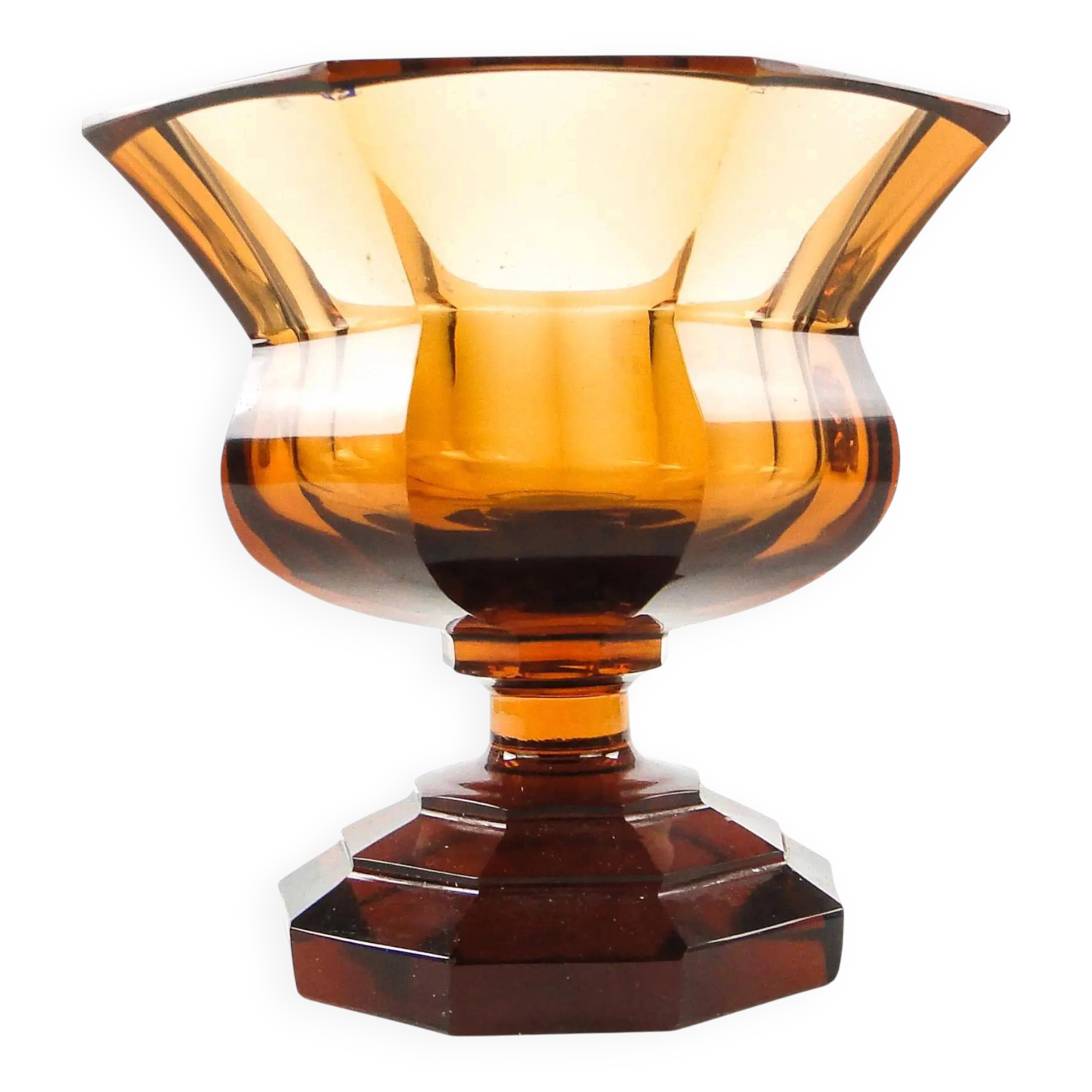 Goblet, Art Deco, crystal, Moser, Czechoslovakia, 1930s