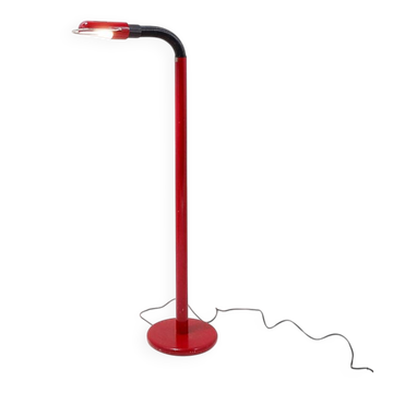 Space Age floor lamp with dark red shade - 1970s