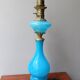 Blue opaline and bronze lamp base