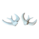 Pair of plaster swallows