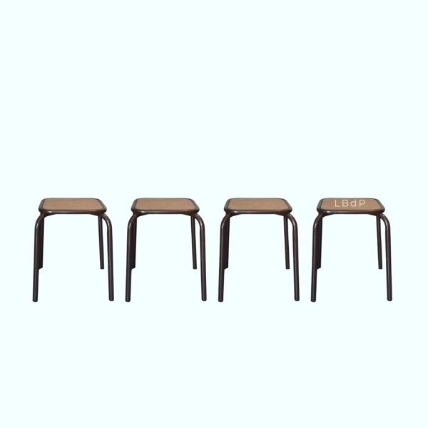 4 tabourets Mullca indus, atelier, école époque vintage