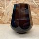 Antique daum nancy octagonal vase brown glass made in france 1930 vintage