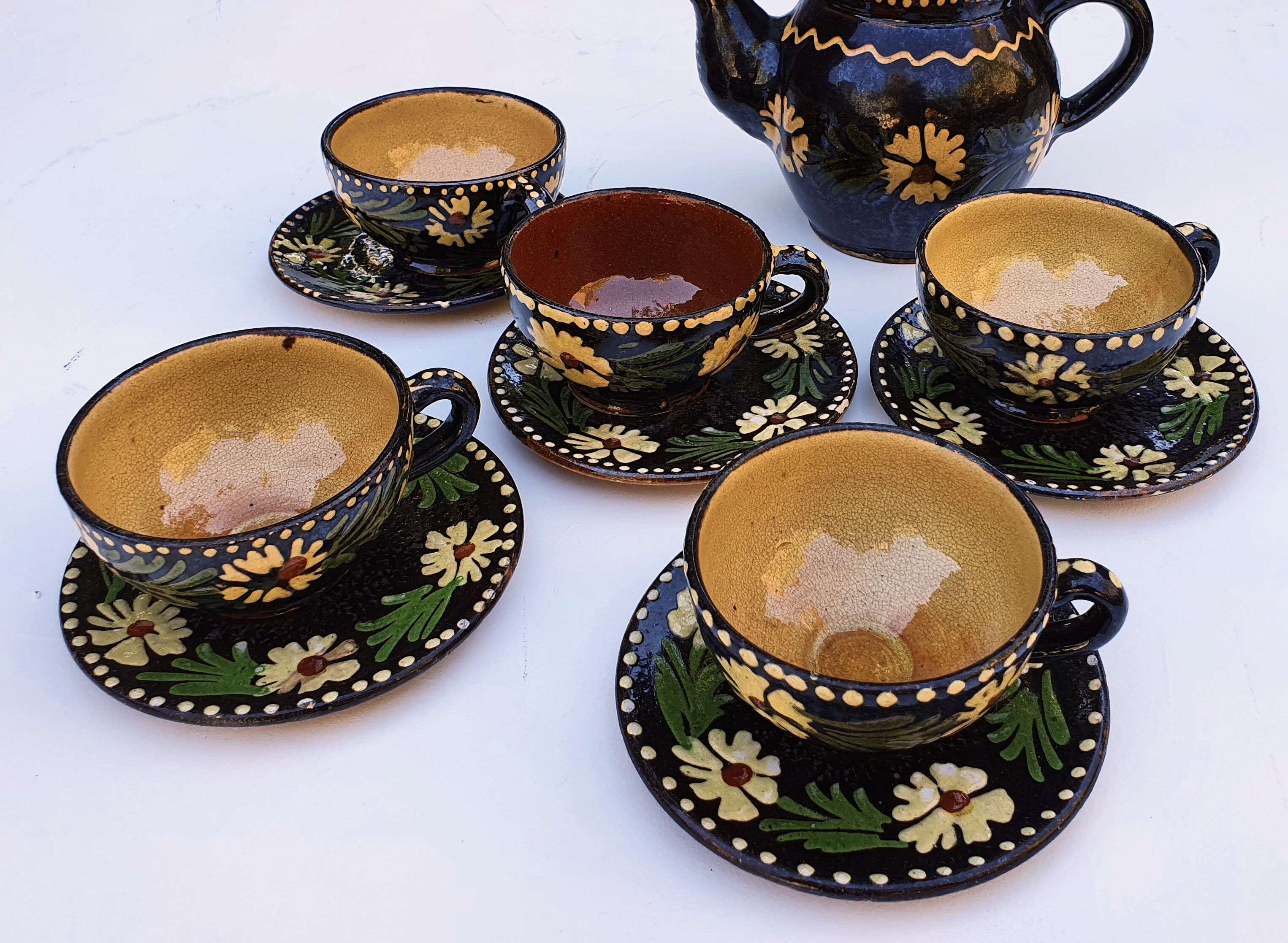 Soufflenheim Alsace sandstone coffee service