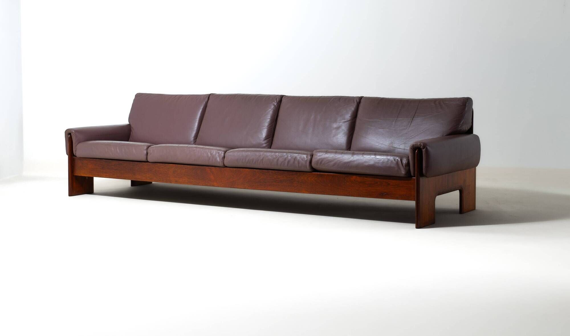 Wide minimalist loft sofa, Italy 1970s