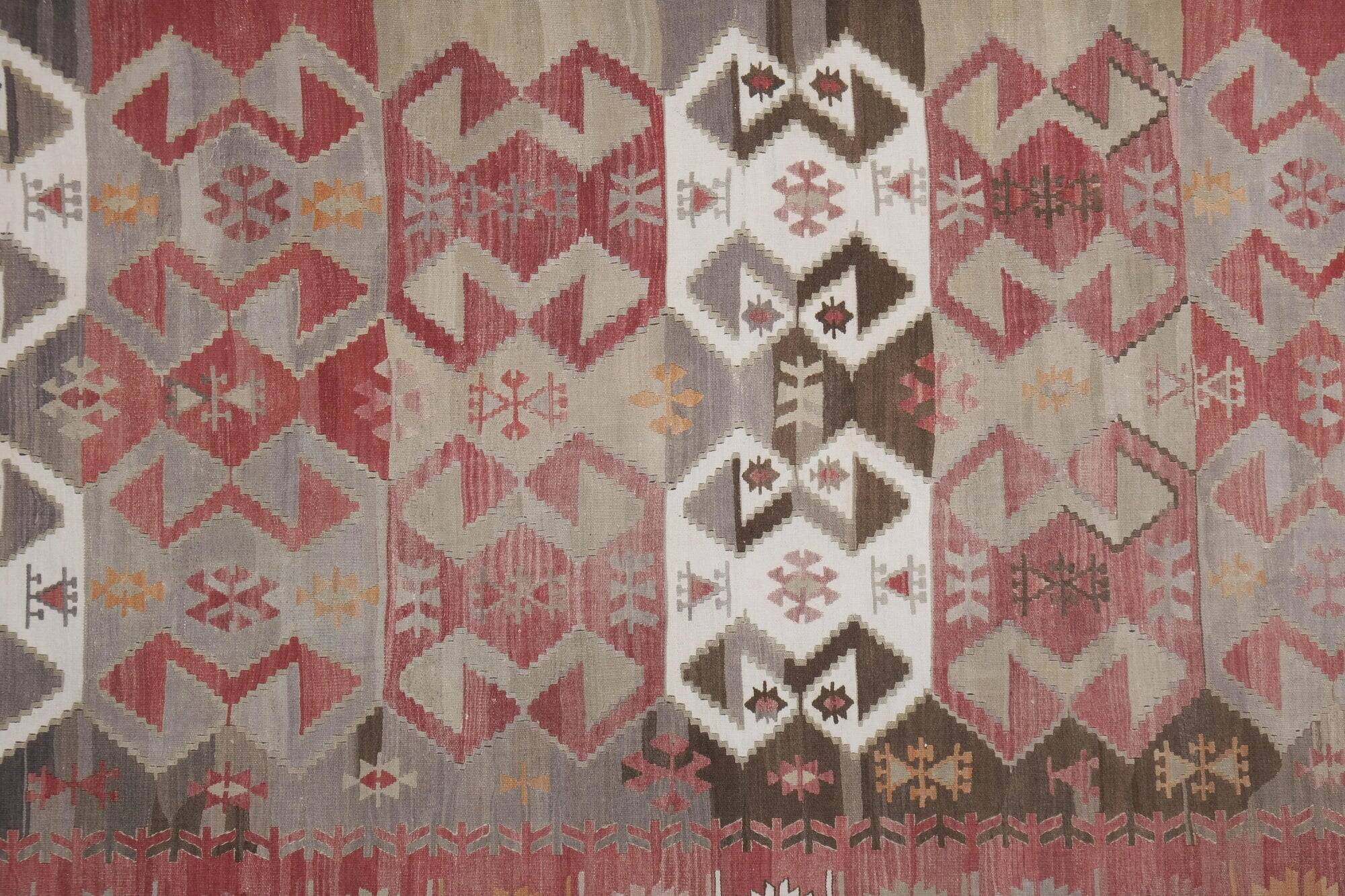 Vintage Turkish hallway rug 142x410 cm