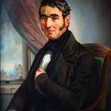 Biedermeier Portrait d'un gentilhomme