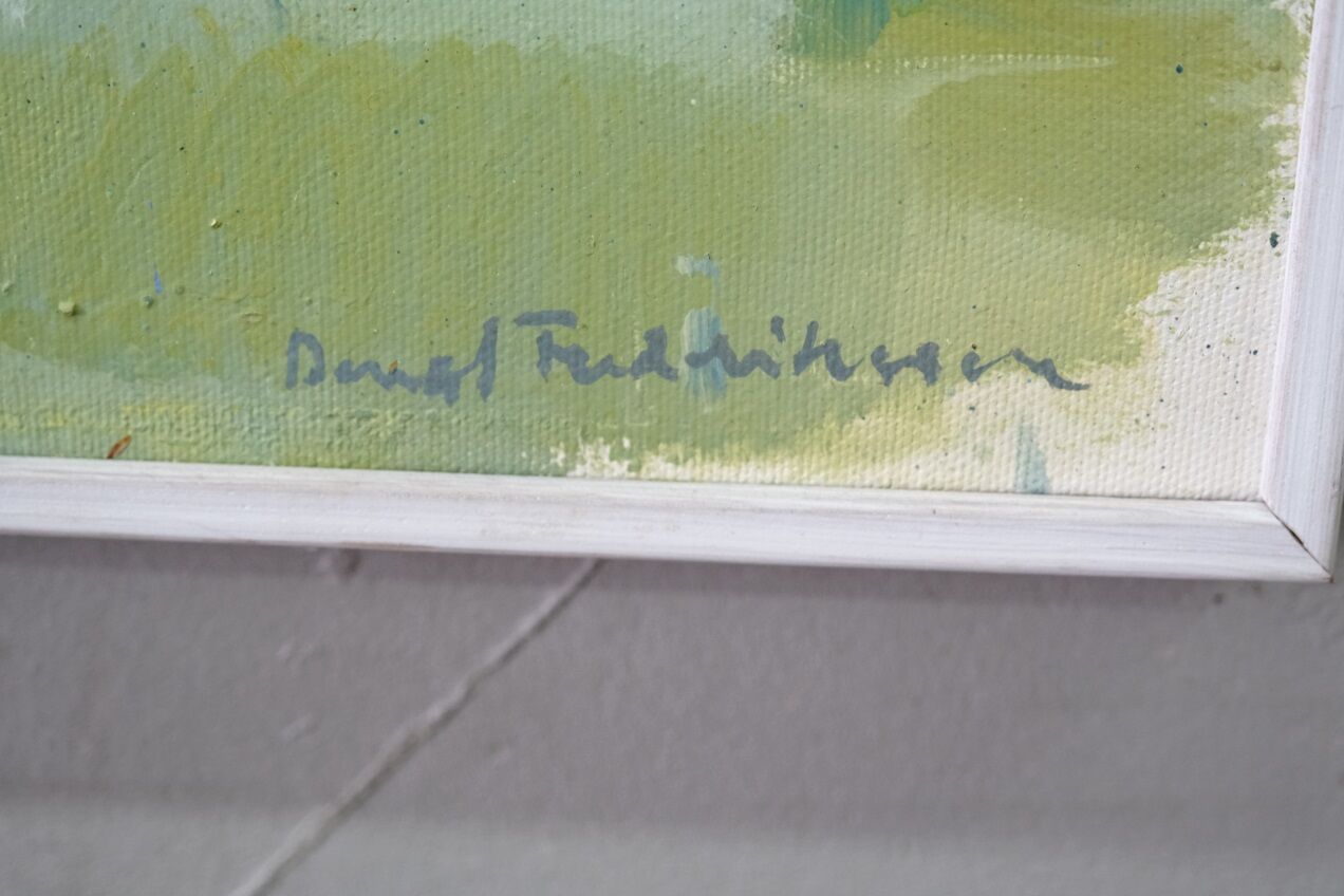 Bengt Fredriksson (1932-2000), Swedish Modern Landscape, Oil on Canvas, 1980s, Framed