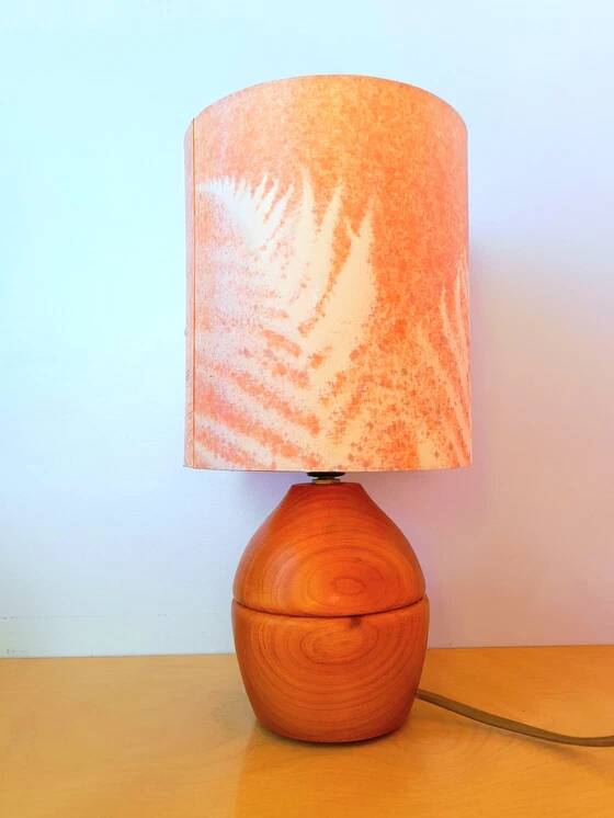 Lampe de chevet en bois 1970
