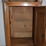 Bedside table in solid walnut with Marble Ste Anne, 1900