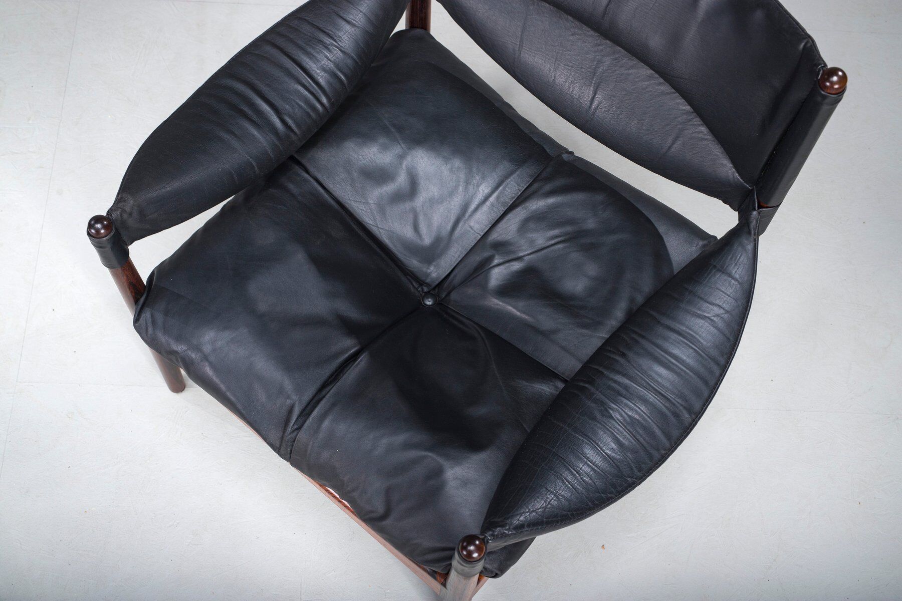 Mid-century modern Danish armchairs and coffee table by Kristian Vedel for Sören Willadsen, 1960s, set of 3