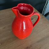 Large pitcher, red glazed ceramic decanter