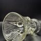 Vintage thick moulded glass/crystal vase Sculptural design Art Deco