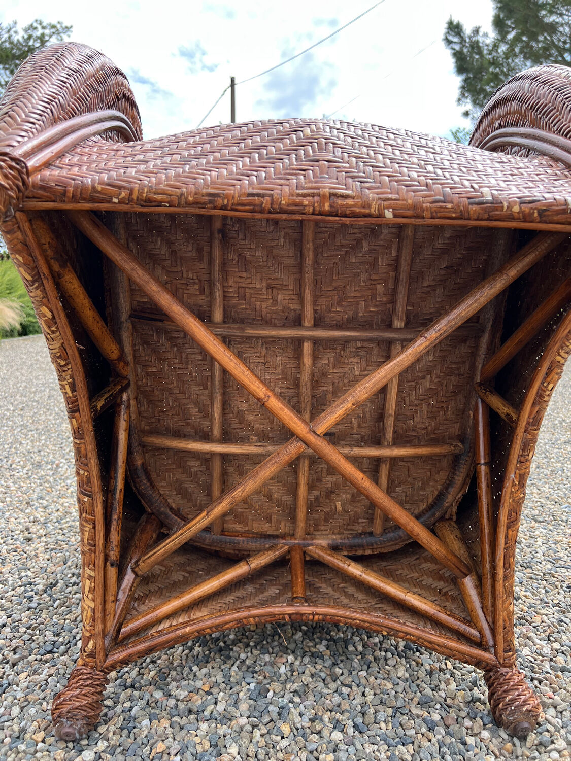 Rattan sofa and armchair