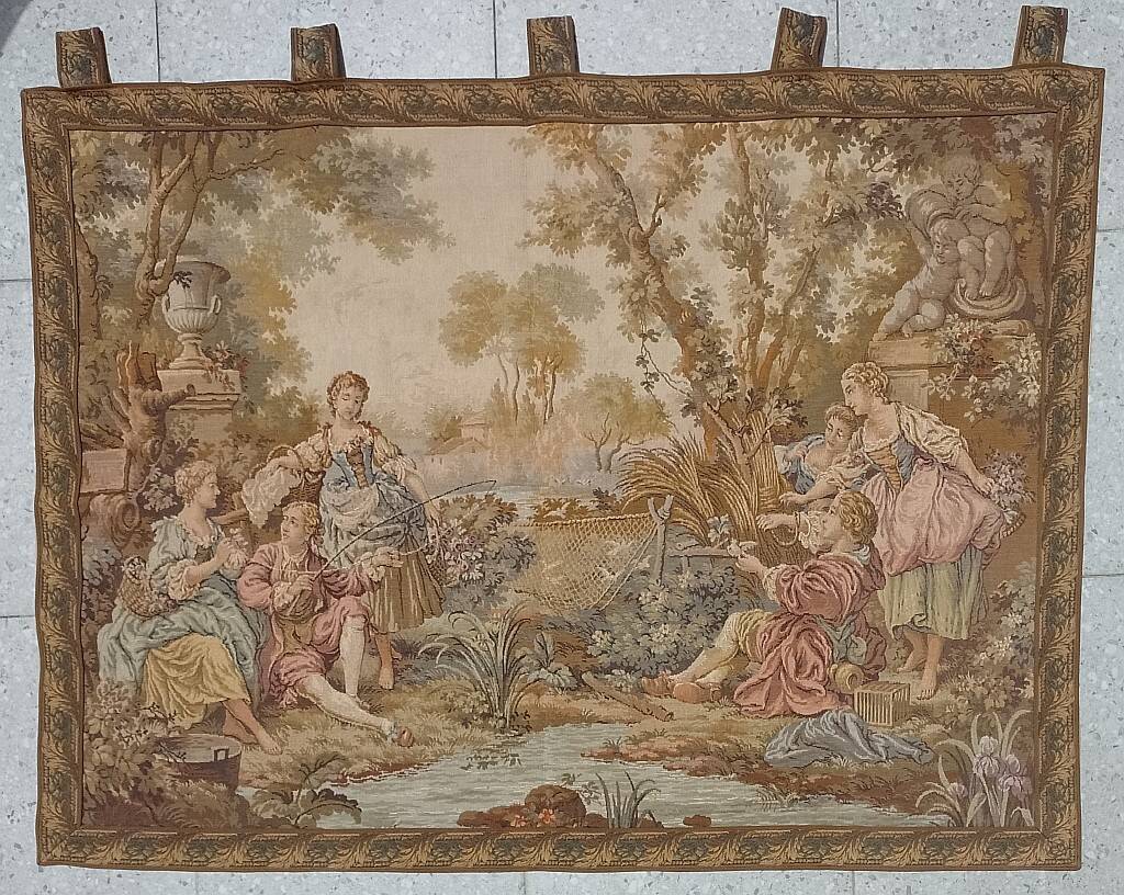 French Tapestry Medieval Romantic Scene Wall Tapestry 140 cm x 113 cm