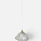 Suspension corolle 70s en verre de Murano texturé